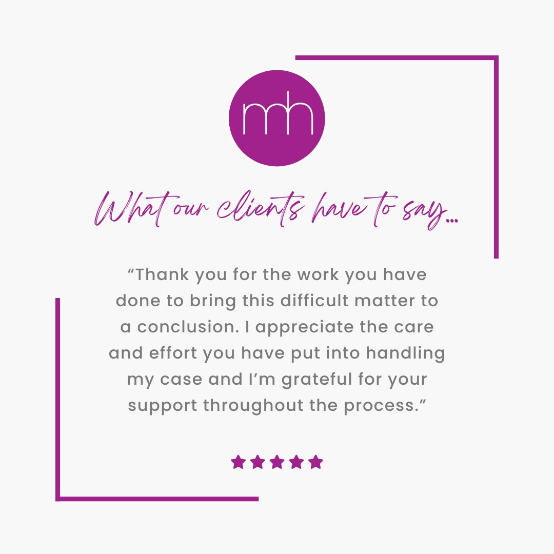 We know #familylaw matters can be incredibly difficult, so it means a great deal to receive #feedback like this.

A recent client shared this wonderful feedback for Lynda praising her thoughtfulness and support.