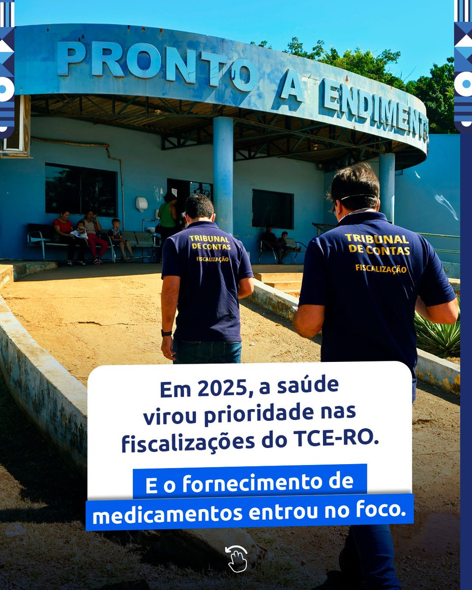 tcerondonia's tweet photo. Quando o dinheiro público não é bem aplicado, quem sofre é a população.

Por isso, o TCE-RO acompanha tudo:
✔️ Compras
✔️ Contratos
✔️ Entregas
✔️ Estoques dos postos

Tudo para garantir que o tratamento não pare por falta de medicamento.

Gostou da informação?

#tcero https://t.co/t5sEgY61W5