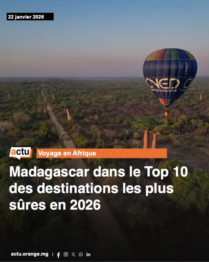 Un classement qui rassurera les touristes. #Madagascar reste une destination phare. 

#Africa