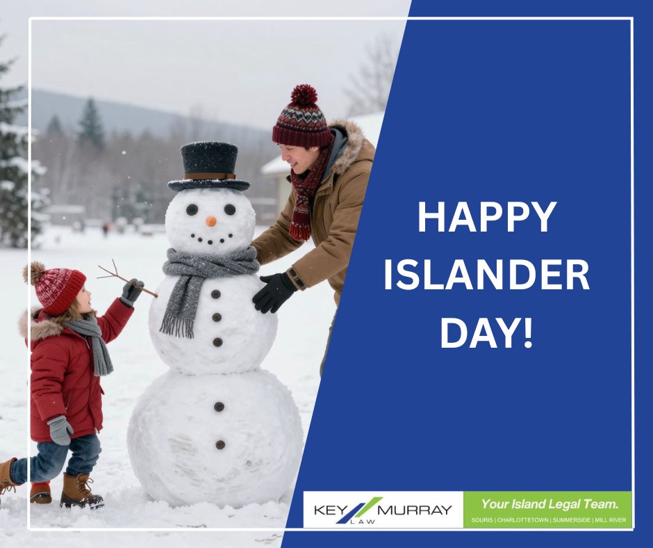 KeyMurrayLaw's tweet photo. 🥳 It’s Islander Day! 🌊🍁

Our team is off celebrating all things PEI—our offices closed today. We’ll be back bright and early tomorrow, ready to help you with all your legal needs! https://t.co/Wr6rk8sZV6