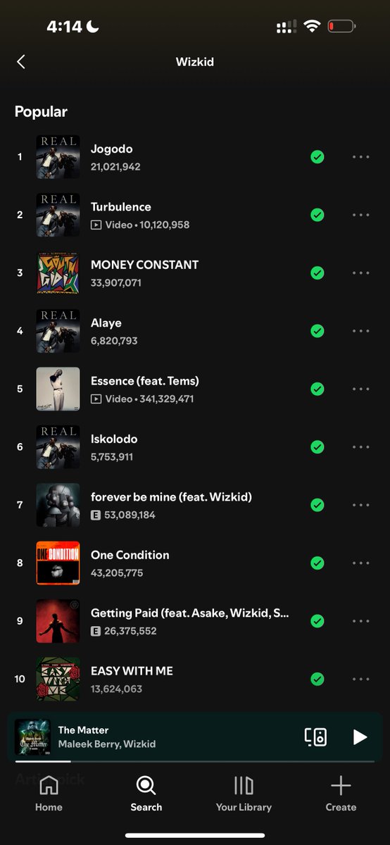 jahboyback's tweet photo. another month and no single deduction from wizkid’s numbers!

first frame - 1pm today before update
second frame - 4pm today after update

the most organic nigerian artist ever! https://t.co/zcsFLJRFZy