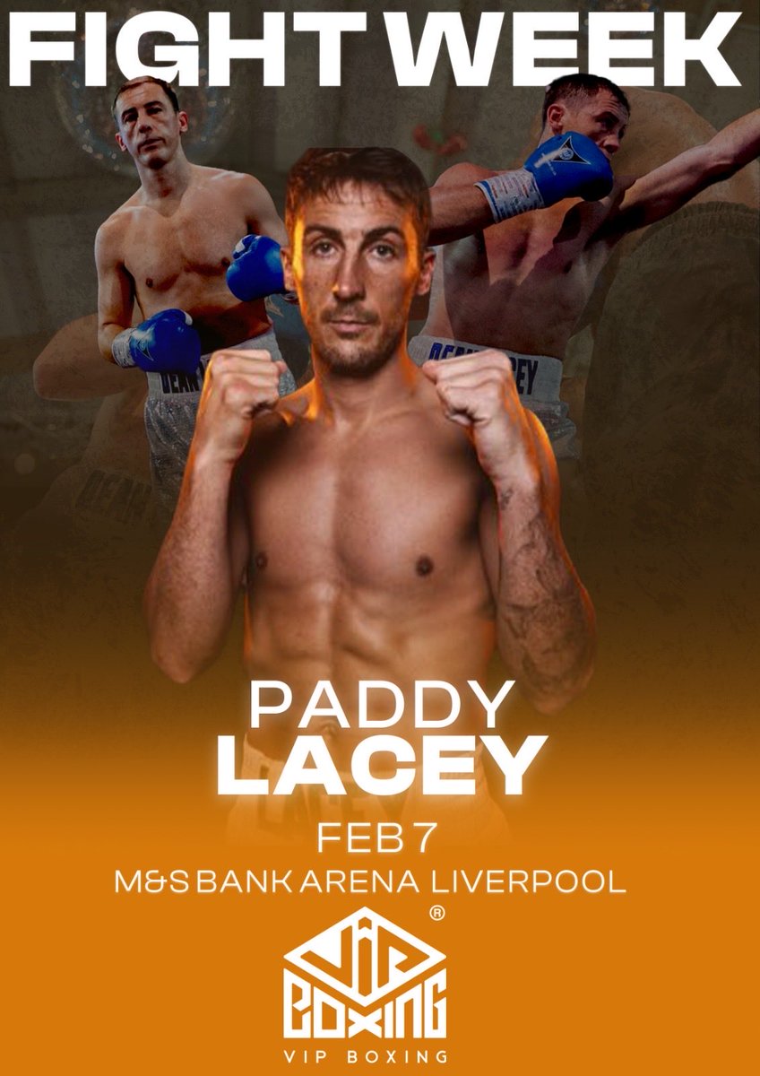 vipboxing's tweet image. Fight week for Paddy Lacey 🥊

#fightweek #paddylacey #vipboxing