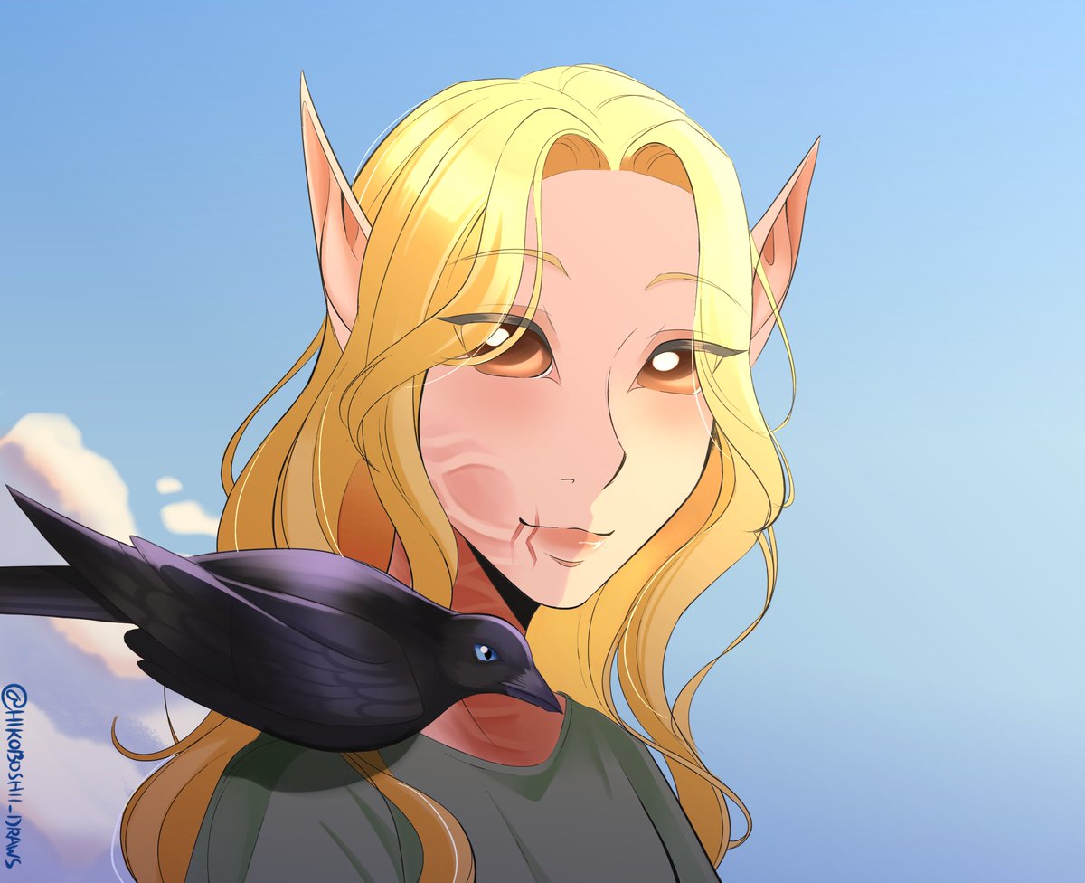 Fanart of Ember (and Soot) from #Pathfinder WOTR. I love her character so much, she's precious