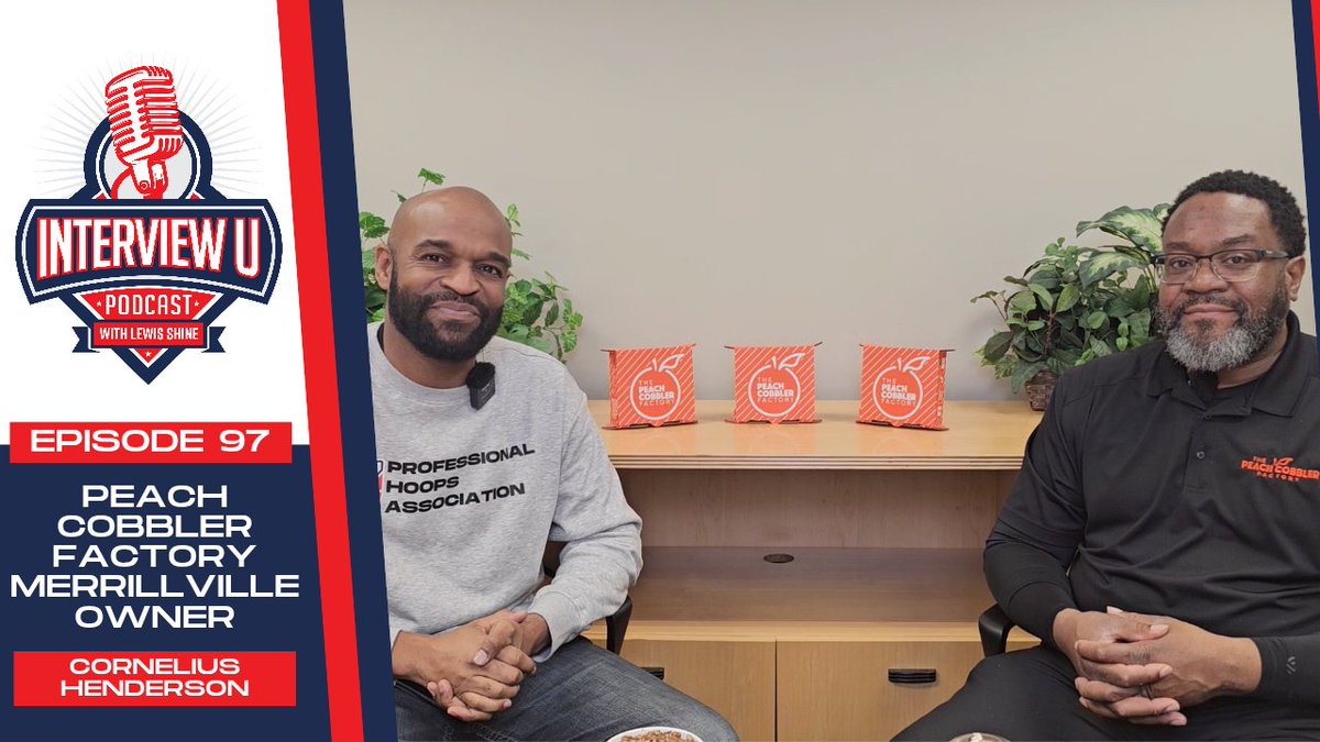 InterviewUPod's tweet image. Tune into another amazing episode as Host @LewisShine interviews Owner of the Peach Cobbler Factory - Merrillville IN, Cornelius Henderson. #InterviewUPodcast 

TO WATCH: youtu.be/G-L5TatN6Nk?si…

TO LISTEN: podcasts.apple.com/us/podcast/the…
