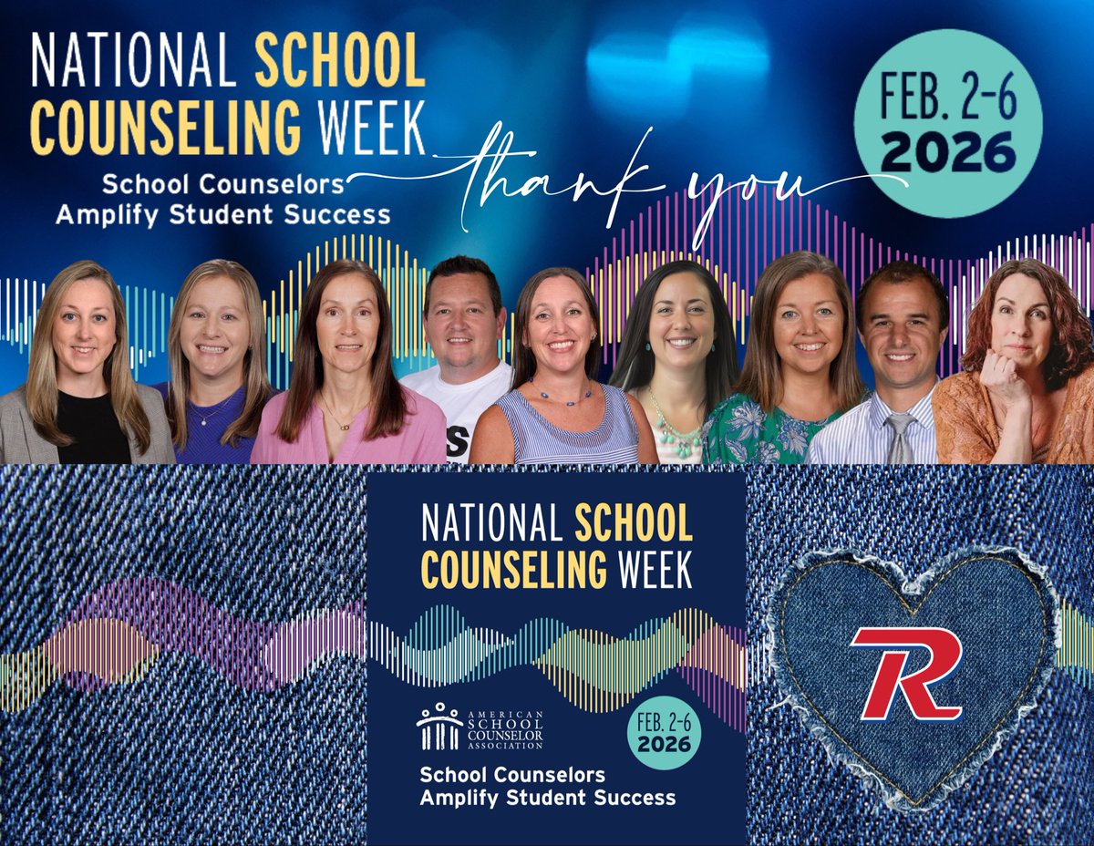 ❤️ Happy National School Counseling Week! 💙

This week we’re celebrating our amazing Revere School Counselors, who amplify student success and work every day to ensure that every student thrives!

Thank you for all you do! ✨

#ThisIsRevere 💙❤️ 

#NSCW26 #WeAreASCA