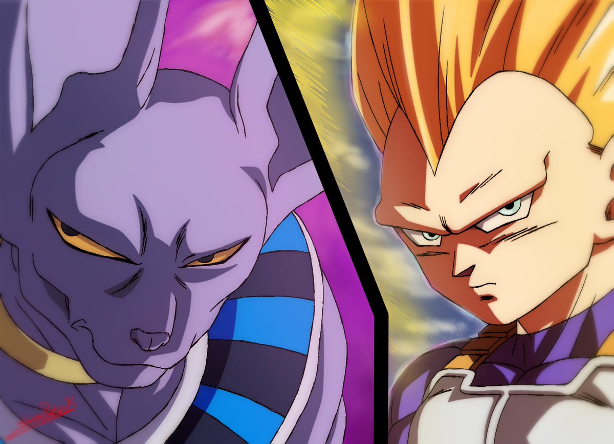 Son_Patrick_Art's tweet photo. What if... Vegeta turned SSJ3 against Beerus (drawn by me) https://t.co/EfIverUc4e