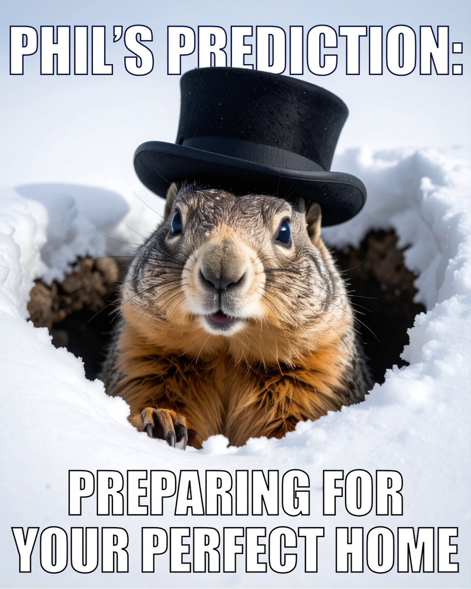 erinmimi's tweet photo. Whether we have 6 more weeks of winter or an early spring, purchase season is nearly here. Get a jump start and give me a call to see how you can be prepared with a pre-approval.
.
#GroundHogDay #ErinNewmanFineLoans #ErinNewman #ErinNewmanLovesLife #ErinNewmanFineHomes #LovePhil https://t.co/6vIZC4WrJf