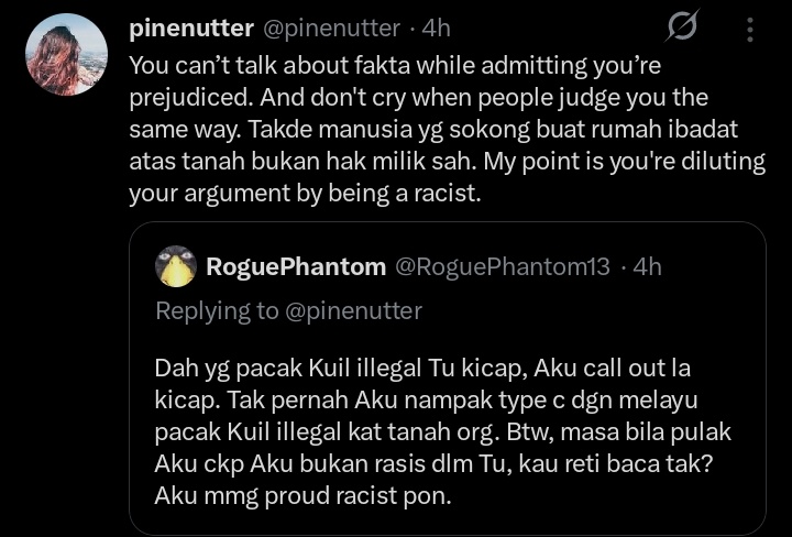 pakai identiti anon berani la mengaku proud racist