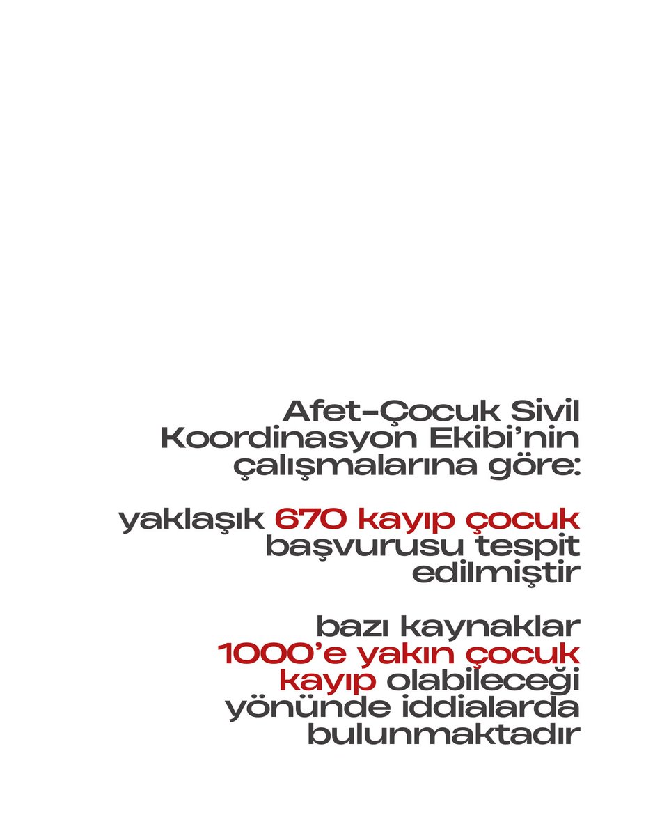 ezgihoscan's tweet photo. depremde kaybolan çocuklar nerede?enkazdan sağ çıkarılarak tedavi altına alınan kayıp çocuklar nerede? bahsi geçen yaklaşık 670 kayıp çocuk nerede? https://t.co/EUQoR432Rn