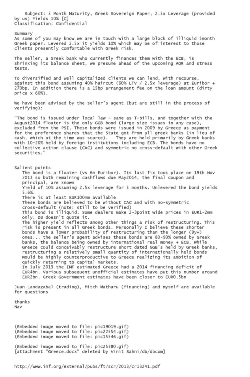 Φάκελοι Επστάιν: Η Deutsche Bank πούλαγε σε δισεκατομμυριούχους όπως ο Επστάιν ελληνικά ομόλογα με τεράστιες αποδόσεις! Την ίδια στιγμή που οι μικροομολογιούχοι ληστεύθηκαν και οδηγήθηκαν μέχρι και την αυτοκτονία!

Ένα και μόνο έγγραφο τεκμηριώνει το έγκλημα του PSI…

Σε μια