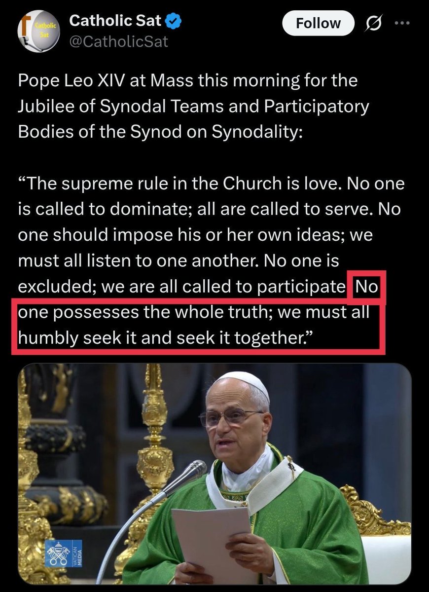 DonaldMeccia1's tweet image. When the man who claims to be pope doesn’t believe that the Catholic Church ever had the one true faith which came exclusively from the one true God, then someone has to do something. Bless the SSPX.