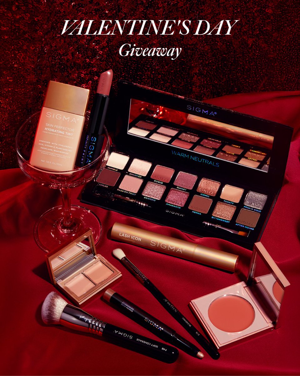 DATE NIGHT GLAM GIVEAWAY! 🥰 

We’re giving one lucky winner everything you need for an effortless date night look!

HOW TO ENTER:
💌 Follow @sigmabeauty
💌 Like this post
💌 Tag a friend below

U.S. only. 18+. End 2/16/26 at 11:59 PM CST. Winner will be DM’d by <a href="/SigmaBeauty/">Sigma Beauty</a>