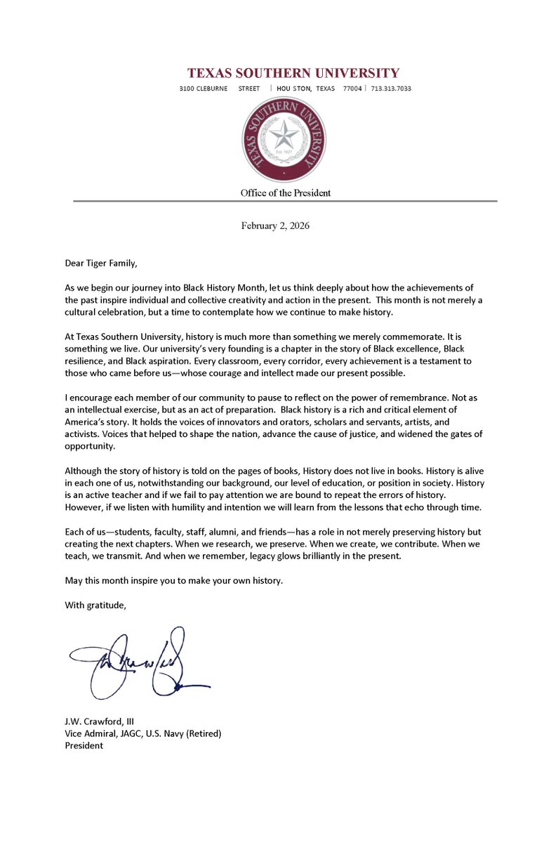 Texas Southern University tweet media