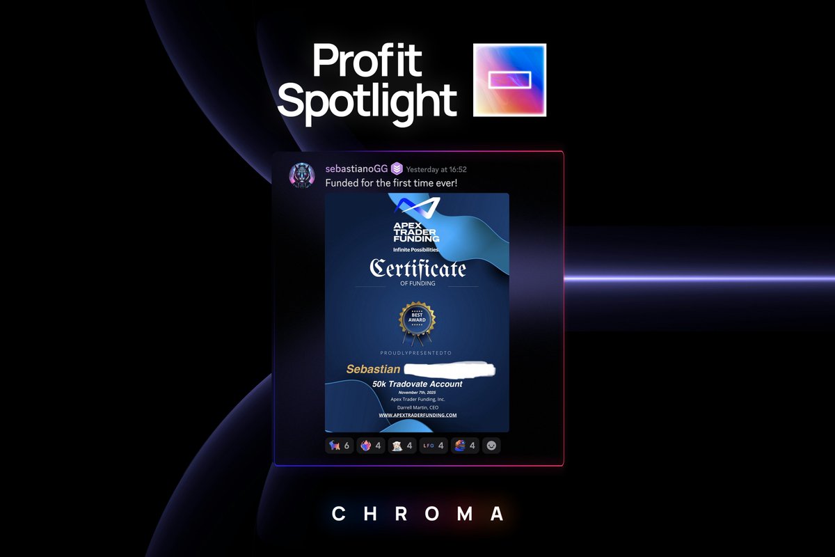 Another $50k secured by a Chroma student 💰 

Proof that consistency and hard work pay off

#ChromaTrading