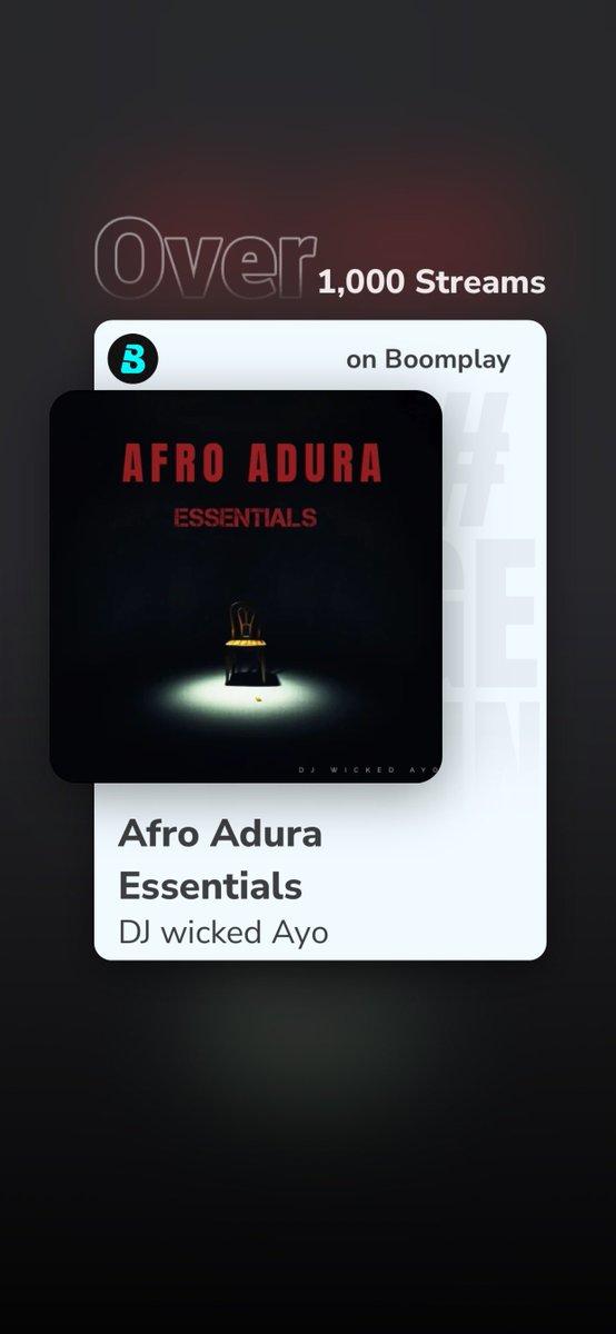 djwickedayo's tweet photo. I feel grateful that this mixtape has earned 1,000 streams on @BoomplayMusic 

Thank u all. Let’s keep streaming Afro Adura ✝️❤️ https://t.co/ZUAm8GQIhg