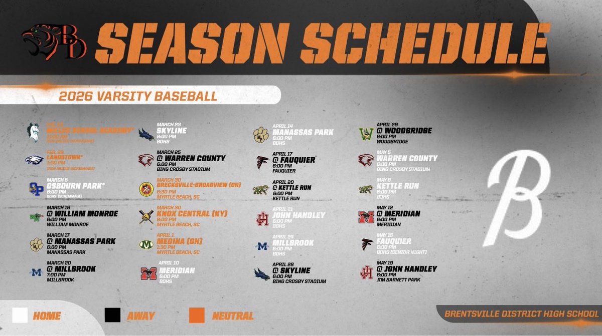 Brentsville District Baseball tweet media