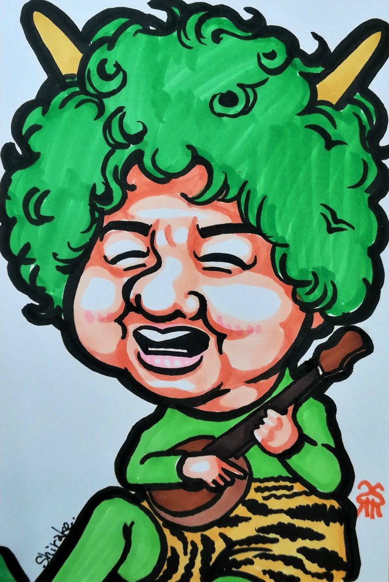 2月3日 は #節分の日 。 #似顔絵 #Shirakeの似顔絵 #にがおえ