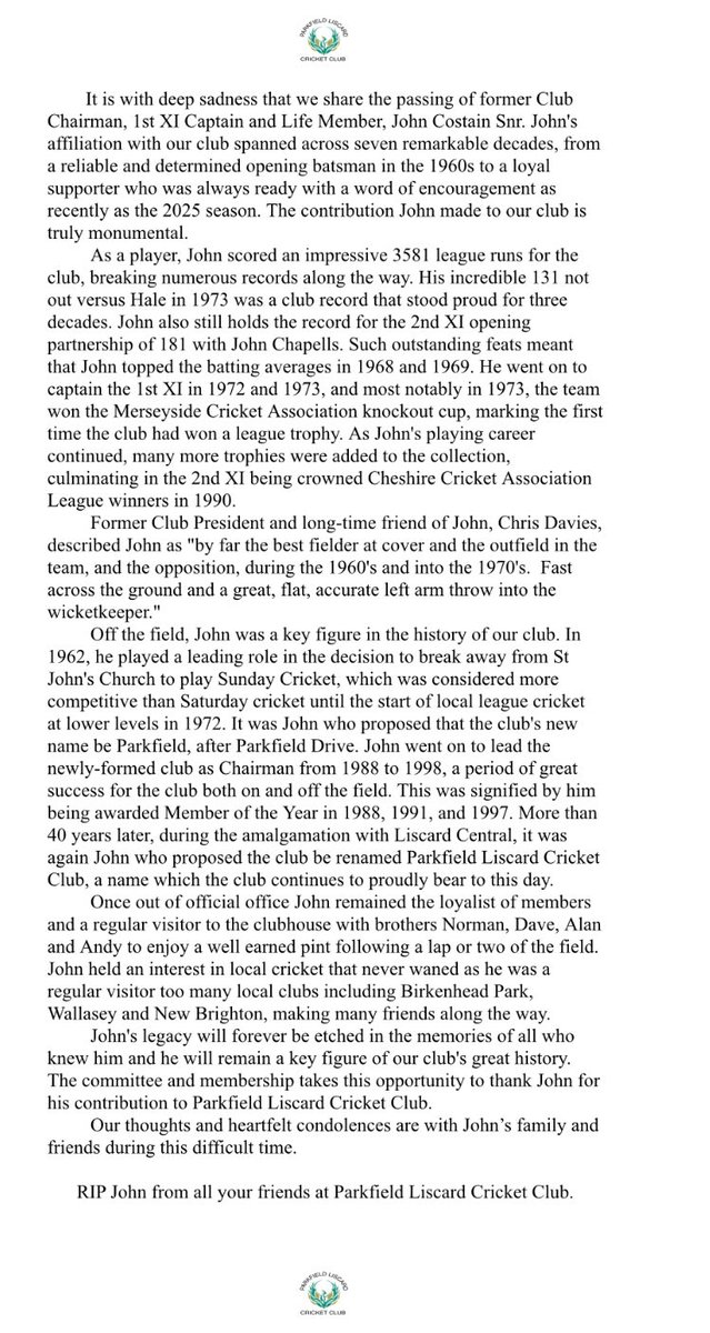 Parkfield Liscard CC tweet media