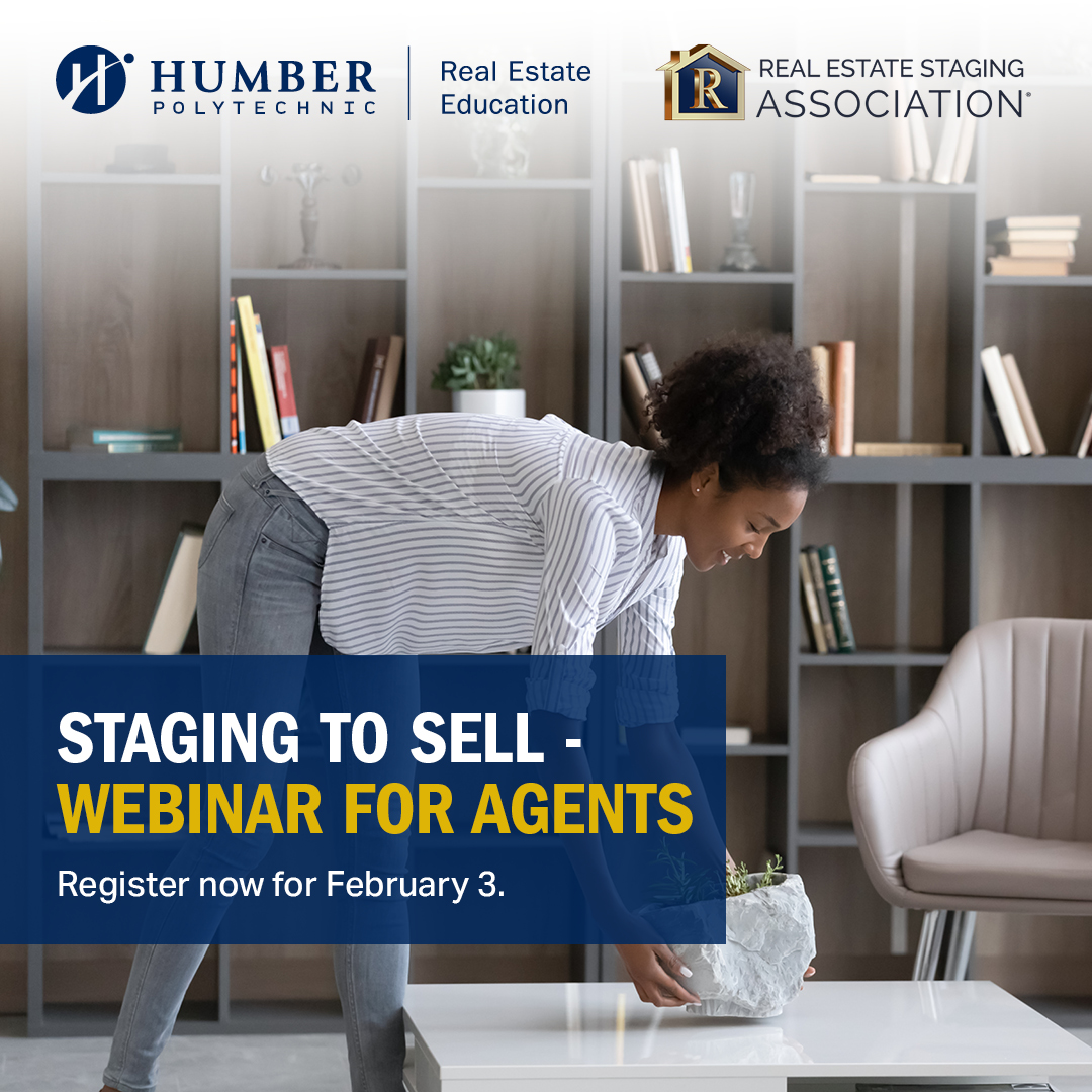 Want stronger listings AND better client protection?

🏡 Staging to Sell: What Every Agent Should Know
📅 Feb 3 | Online
🎓 RESA CSA designation (no CE)
💲 $45 + HST

Learn staging ROI, contracts &amp; disclosure best practices.

Register at bit.ly/3YScE8g

#HumberRealEstate