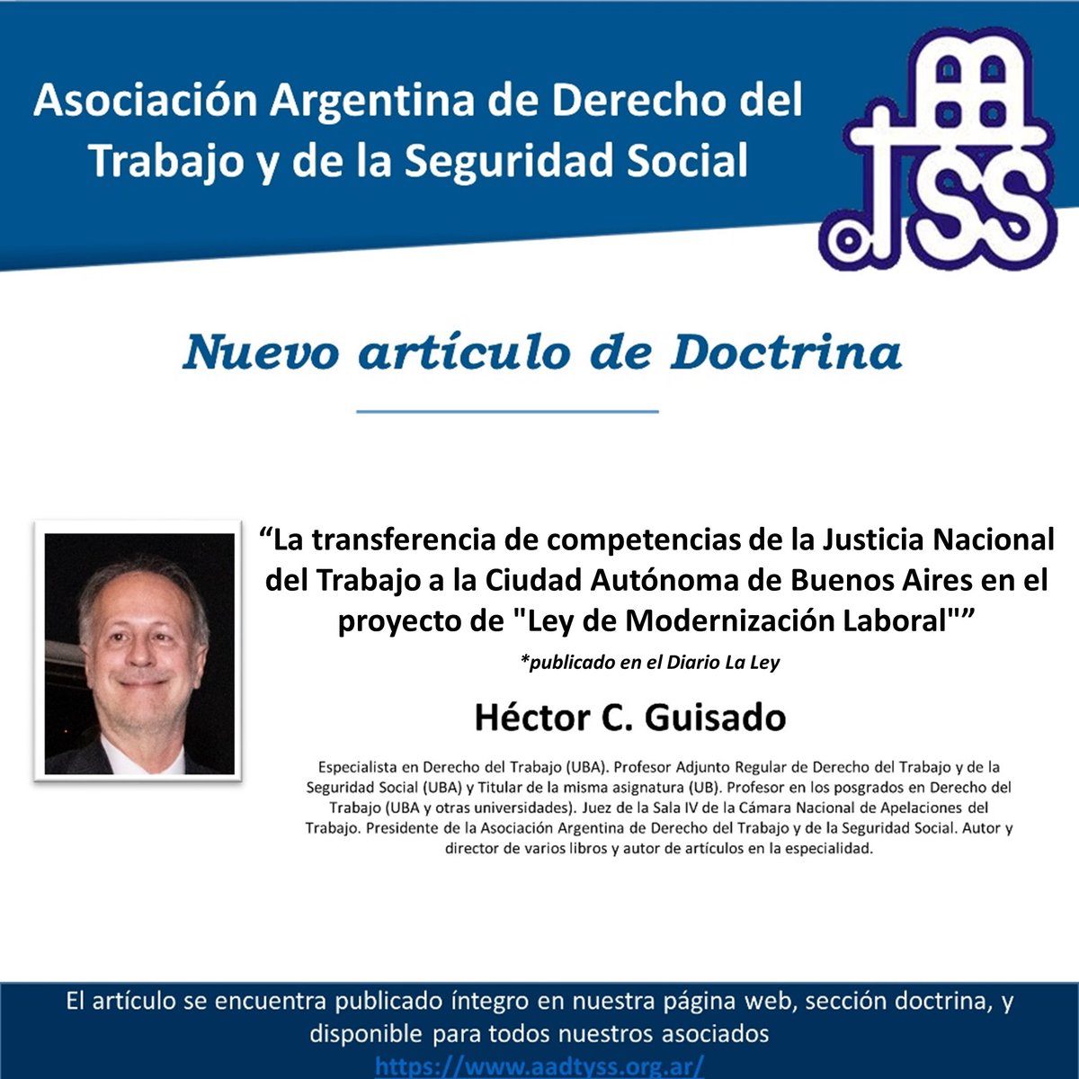 Nuevo artículo de Doctrina 2026