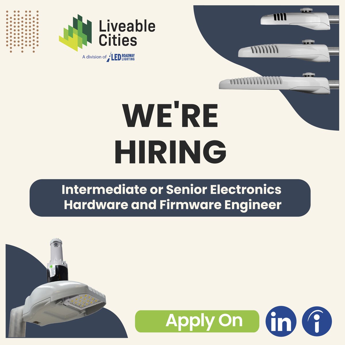 🚀 We’re hiring an Intermediate/Senior Electronics Hardware &amp; Firmware Engineer at LED Roadway Lighting!
Design embedded hardware &amp; firmware for smart, connected lighting.
👉 Apply: linkedin.com/jobs/view/4366…

#WeAreHiring #Engineering #Firmware #Hardware #SmartLighting
