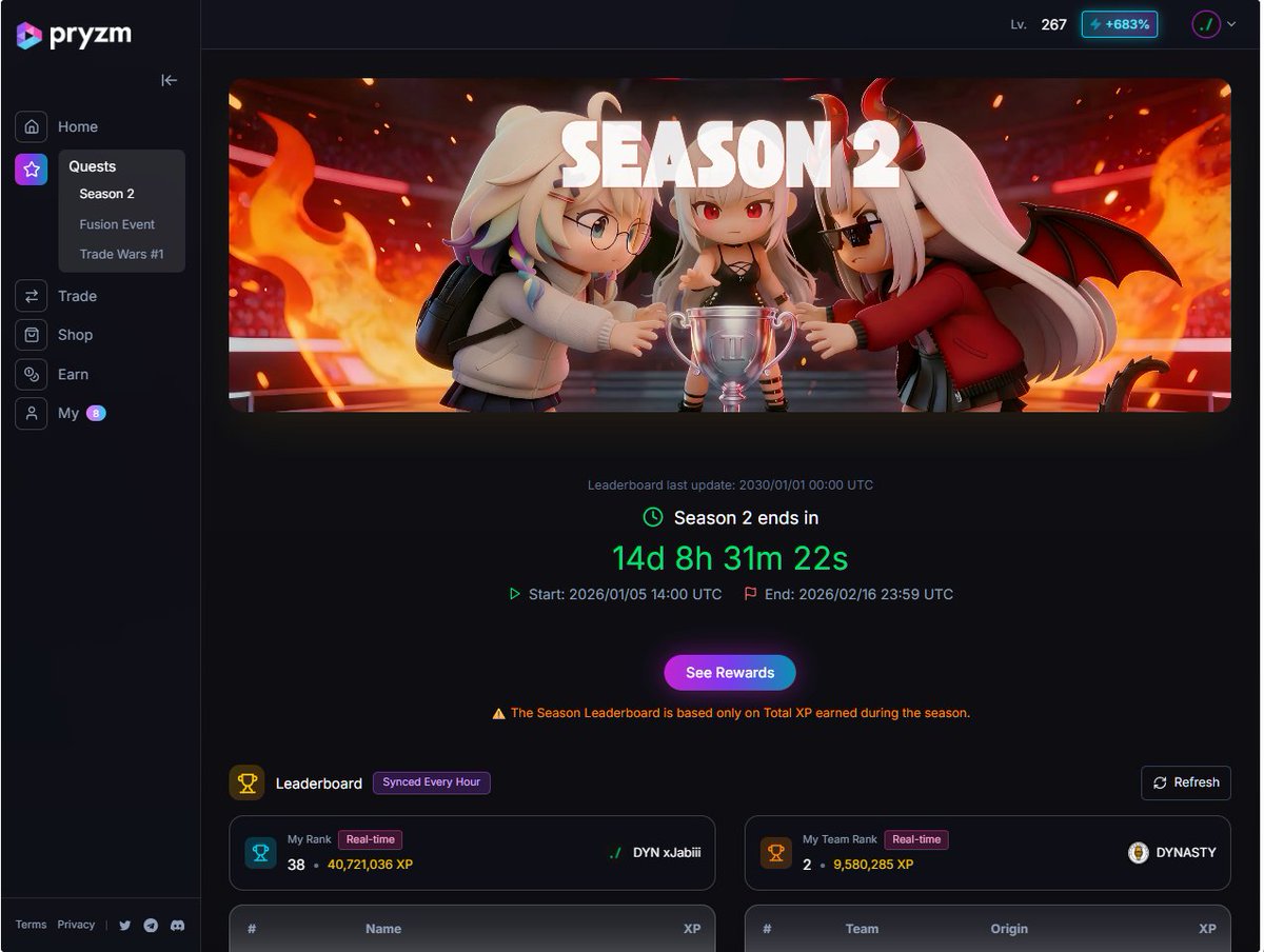 thejabiii's tweet photo. Grinding the SVW Genesis Sprint ⚔️
PvP, leaderboards, rewards — not your usual Web3 game.
Jump in while it’s early 👀
@przym_gg @wanted_global
#SVW #Przym #Web3Gaming #zealy

Przym here:
https://t.co/0oCx1laC4L https://t.co/VVqh0F3qKU