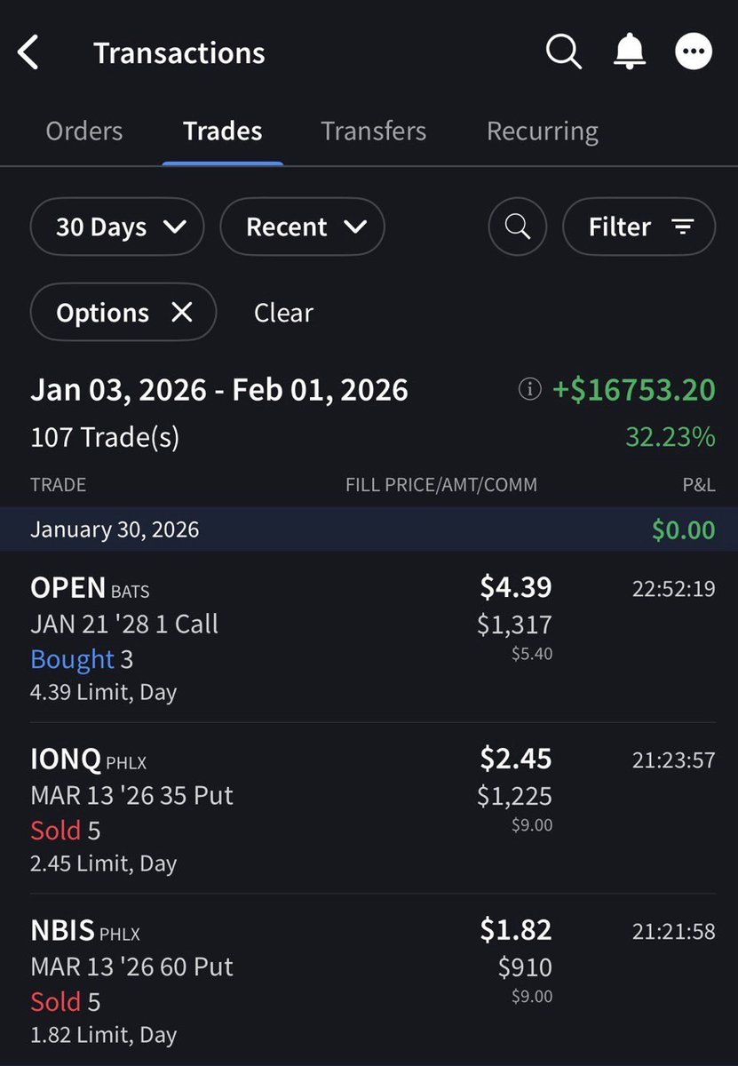 JOptionEngineer's tweet image. 🚨BIG ANNOUNCEMENT: Starting my $10K/month Challenge!🚨

Hey FinX fam! I'm kicking off a NEW project: Daily updates on ALL my options selling trades, profits &amp;amp; lessons learned.

Goal: $10K/month from a $330K portfolio by selling options.

No fluff, just real trades, wins/losses,…