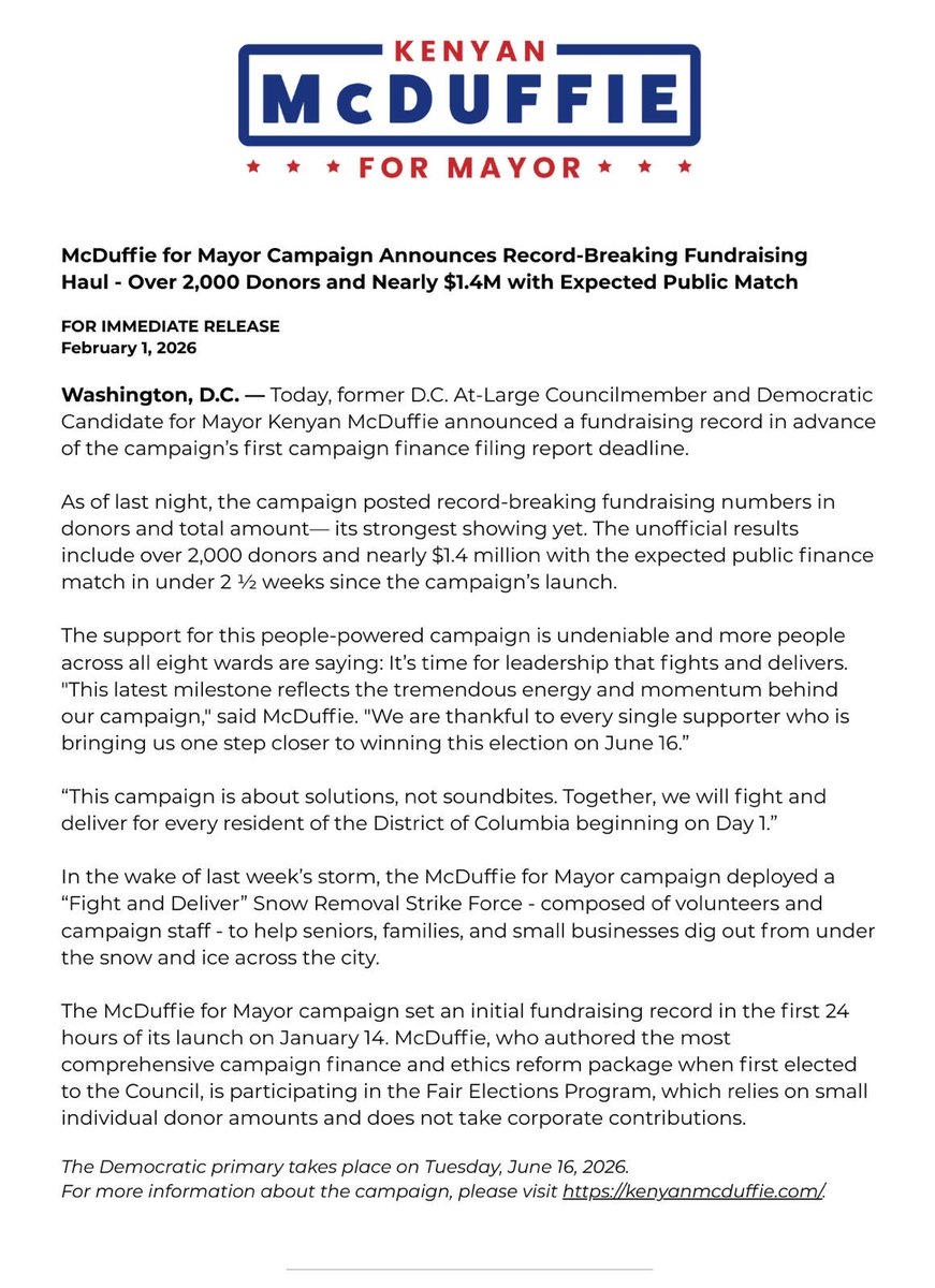 kenyanmcduffie's tweet photo. ICYMI: We broke another fundraising record.

DC is ready for leadership that fights and delivers real results.

That’s been my record on the DC Council — with the receipts to prove it:
 https://t.co/LwmwXkw17v 

#FightAndDeliver #FightForALLDC https://t.co/joBRbOYnvb