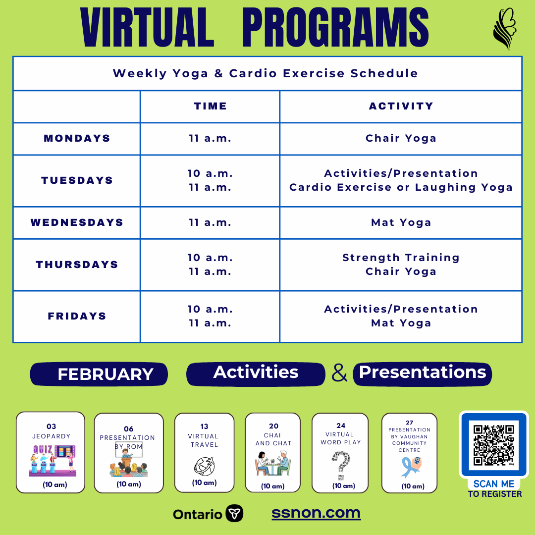 SSN_York's tweet photo. Stay active this February with SSN’s virtual fitness &amp; fun activities! 💻
Yoga, cardio, games &amp; more. Register: https://t.co/DTKQXeOXJc

#SSNYork #ActiveSeniors #VirtualPrograms https://t.co/i28qjusMJL