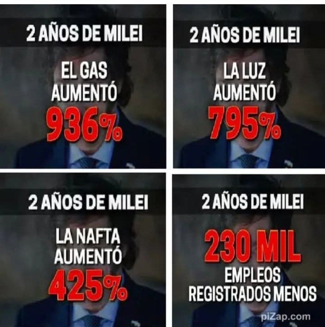 A estas alturas el que se iba a cortar un brazo antes de subir un impuesto hoy debería cortarse los huevos, las manos y la lengua!  
Y no se olviden que <a href="/JMilei/">Javier Milei</a> se está robando el impuesto al combustible destinado a rutas q no hace pero igual lo sigue cobrando! 
#MileiEsUnLadron