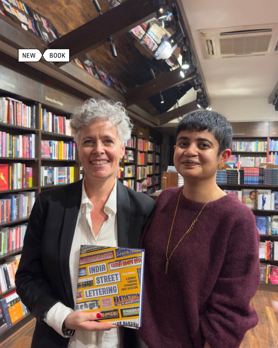 TypeTogether's tweet image. India Street Lettering book released /// Our very own type designer, author, and lettering artist Pooja Saxena (@anexasajoop) has released her excellent new book, India Street Lettering. 🧵 1/5

#lettering #graphicdesign #signpainting #India