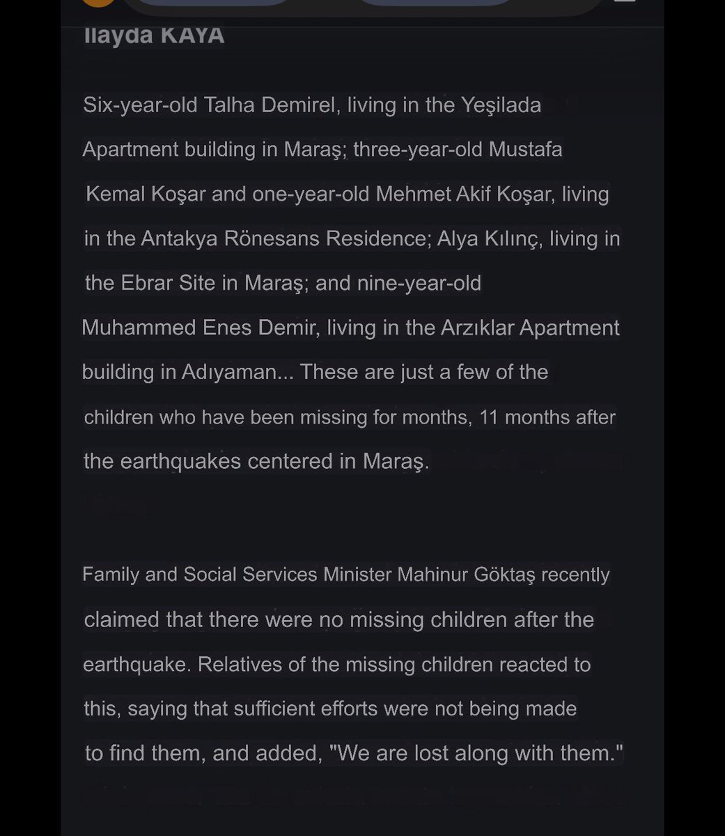 allegedly the children turkey sold to Epstein island are kurdish and arabs refugee (kidnapping of arab/kurdish kids happens every year there) this isn’t the first time 🇹🇷 abducted kurdish girls. they’ve most likely seized an opportunity during the earthquake too #EpsteinFilles