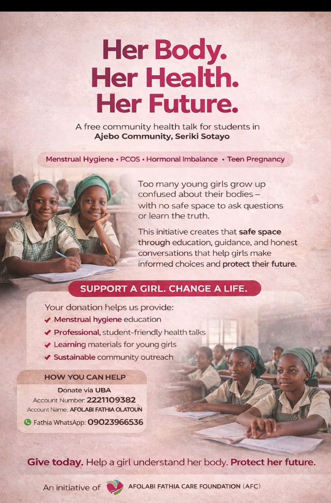 a_fathia_'s tweet photo. New month. New hope.
Better menstrual hygiene.
More awareness on PCOS.
Fewer teen pregnancies.
#PadaGirl #HappyNewMonth https://t.co/NiNonWaujo