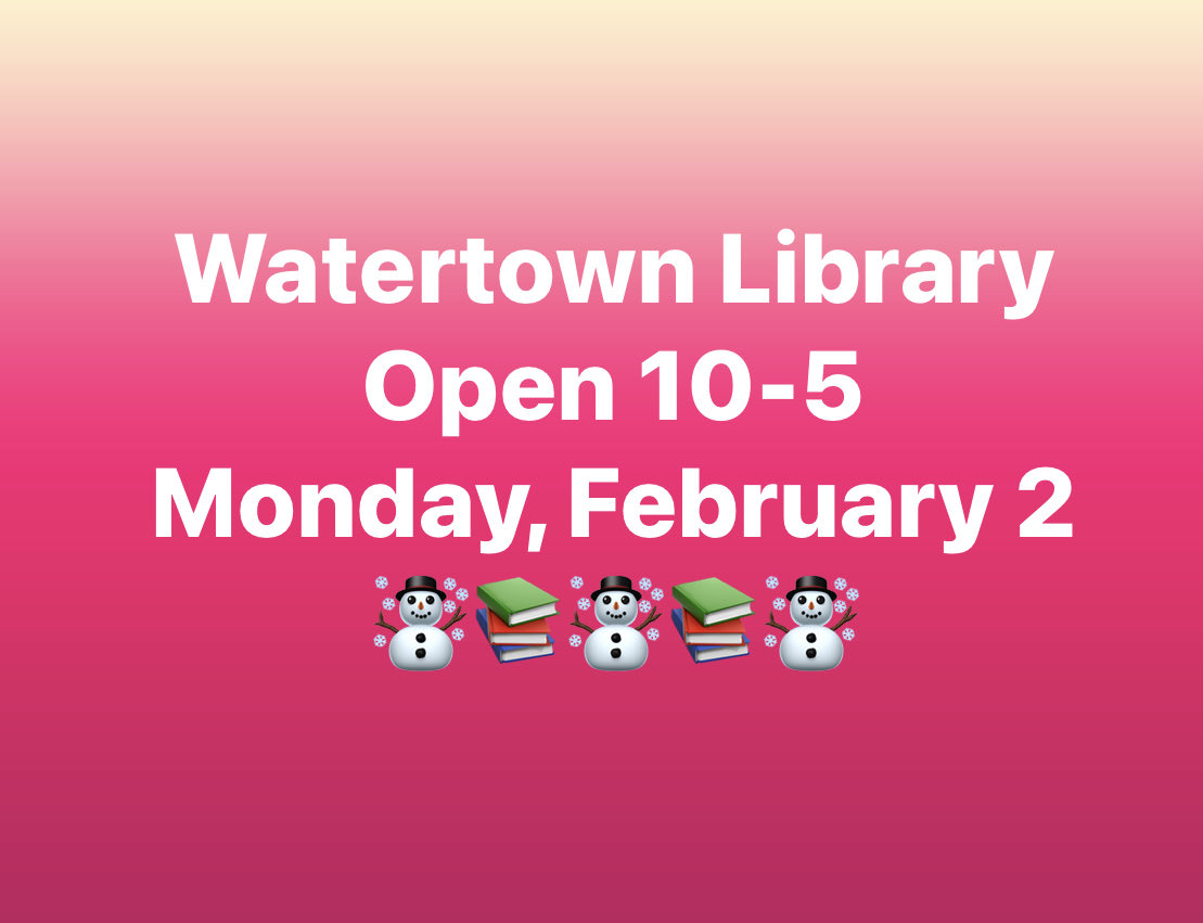 Watertown Library CT (@wtnlibraryct) on Twitter photo 