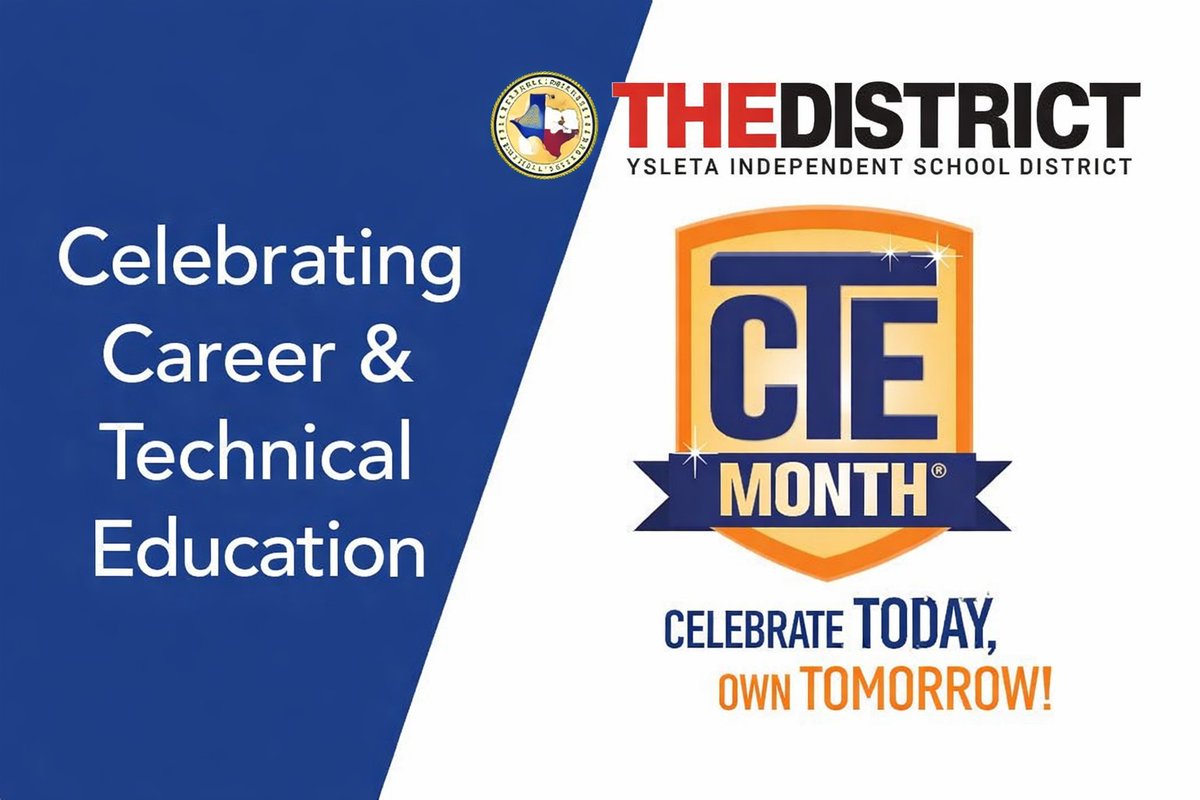 hmartinez5yisd's tweet image. We want to recognize our amazing CTE teachers. The long hours, the mentoring, the extra effort behind the scenes. You don’t just teach skills, you open doors and build futures. Thank you for your dedication and heart. We see you, we appreciate you! .  #CTEMonth @YsletaISDCTE