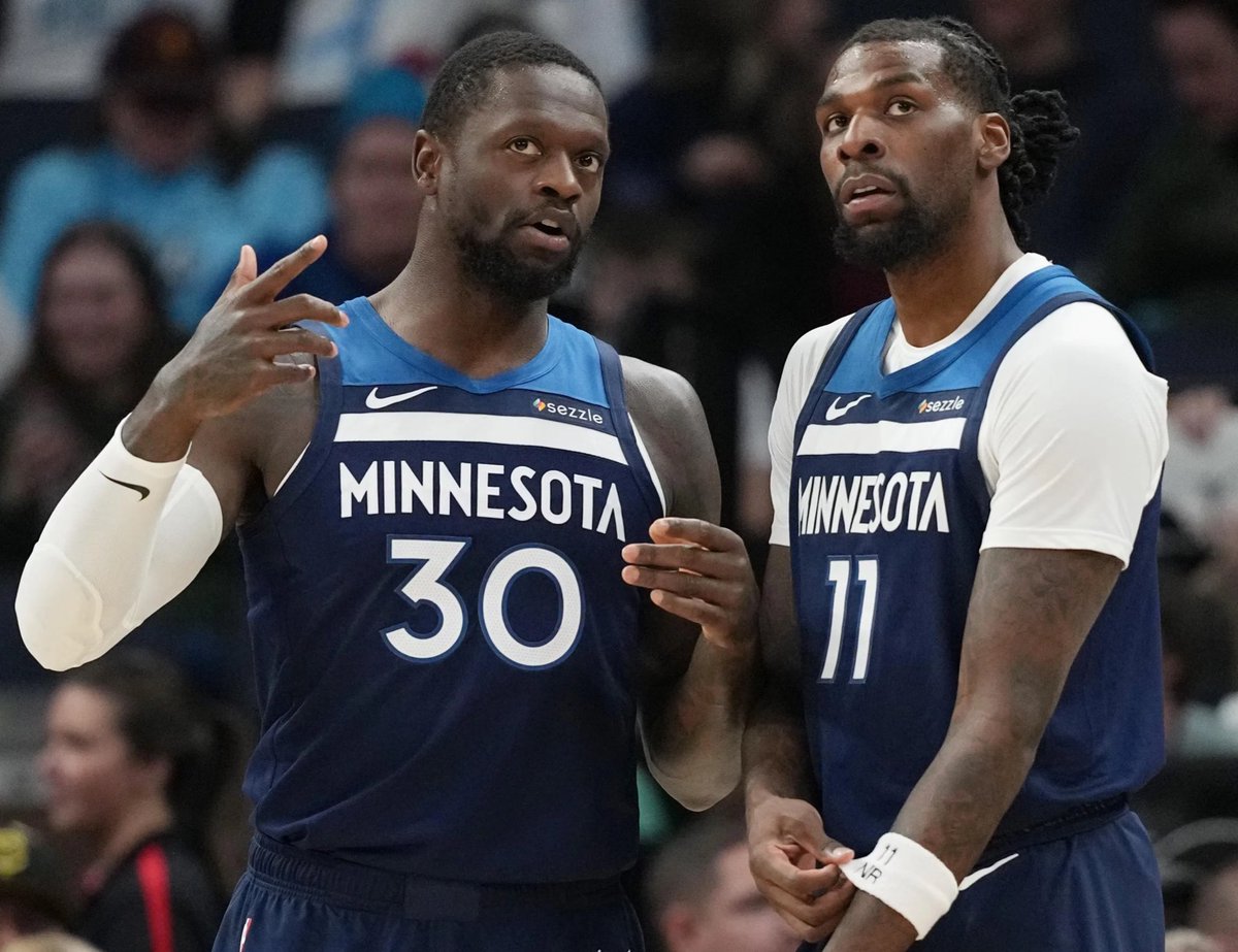 esidery's tweet image. The Timberwolves are gauging the trade value of Julius Randle and Naz Reid for a potential Giannis Antetokounmpo blockbuster.

Minnesota will likely need to surrender a package of Randle, Reid and Jaden McDaniels to satisfy the Bucks’ significant draft pick threshold for Giannis.