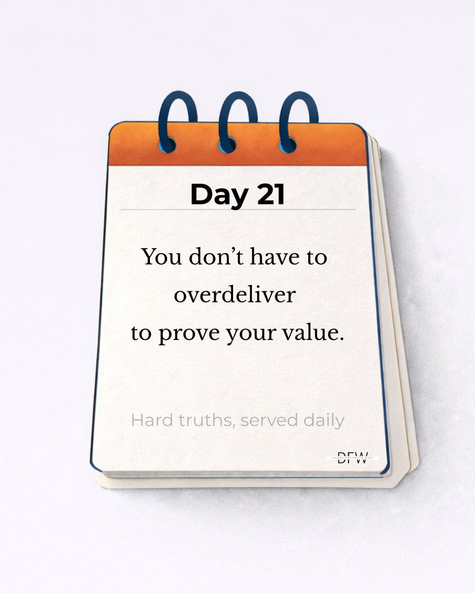 Day 21 | Straight, No Chaser

When you feel the urge to do more, faster, louder, 
pause and ask yourself why.

Confidence isn’t built through exhaustion.

It’s built through consistency and boundaries.

Where are you trying to prove instead of simply perform?