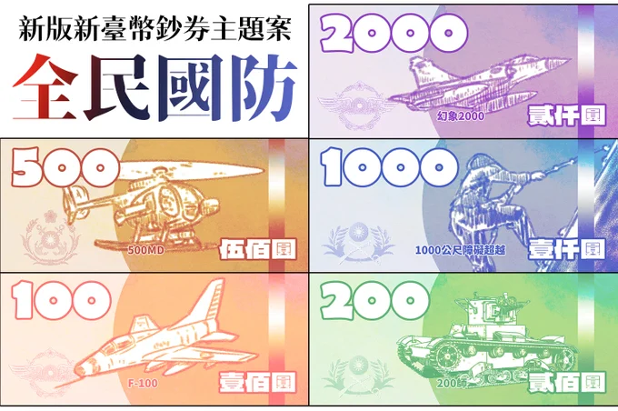 台湾ドルの新札デザインが話題が流行っているので、
自分なりのデザイン案を上げます。 