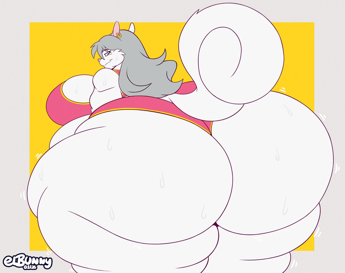 Britney’s planning to cosplay as Berri from Conker, but I think she might need to hit the treadmill first if she wants those shorts to cover even half her enormous 🍑 😄!

Art by <a href="/elBunny25/">elBunny BIG</a> , thanks again!