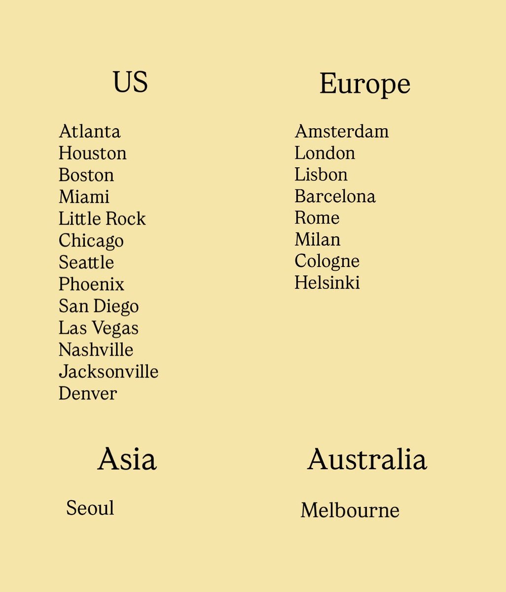 it probably means nothing but here’s all the cities i could read