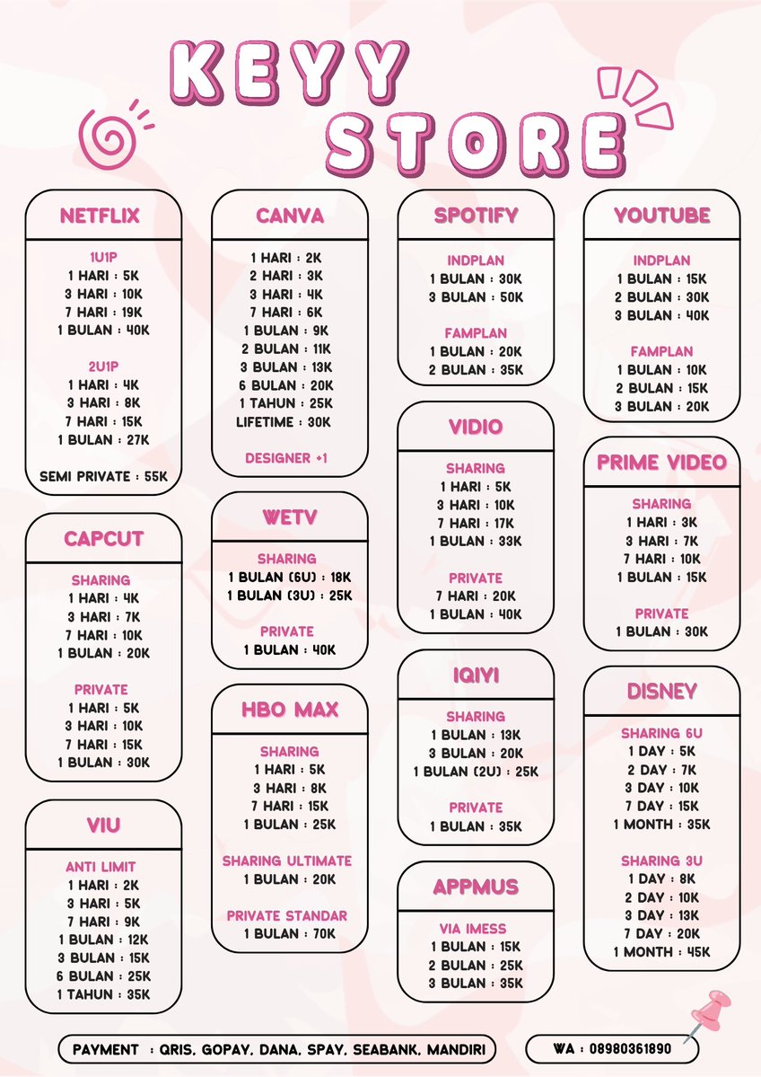 iprettly's tweet image. WTS WTB APK PREMIUM GARANSI 100%

nètflìx cànvà vìu wètv vìsìòn ìqìyì lòklòk hbò bstàtìòn youku dìsney prìmè vìdèò chàt gpt càpcùt pro picsart yòùtùbè spòtìfy vìdìo àppmus zóom dazzcam meitu alight motion wink dramabox quillbot loklok

🛒: wa.me/628980361890

#zonauang