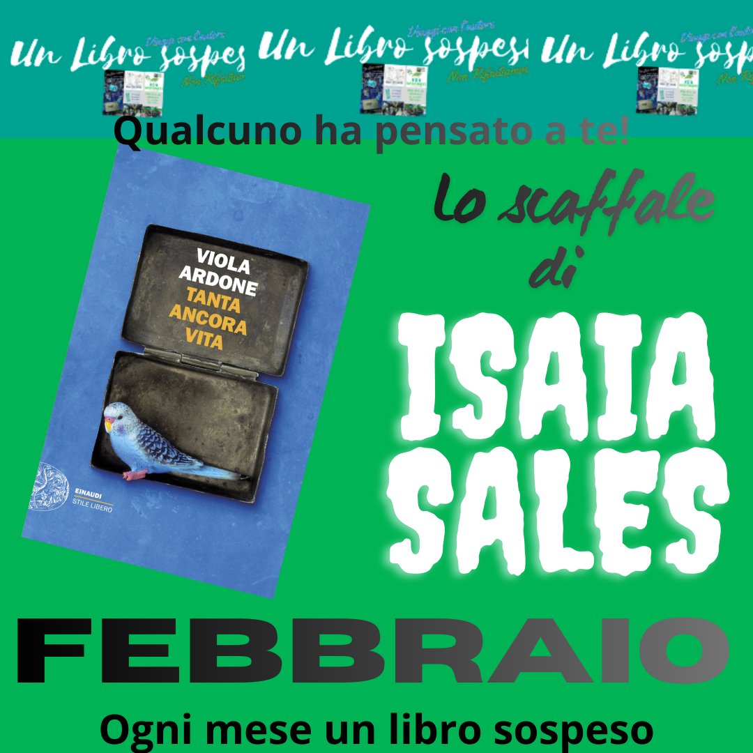 Ogni mese un #librosospeso
Isaia Sales sostiene #exlibriscafe
A Febbraio c'è <a href="/viola_ardone/">Viola Ardone</a> #TANTAANCORAVITA
<a href="/Einaudieditore/">Einaudi editore</a> 
Con una bottiglia e una lattina potrai ritirare il libro #sospeso