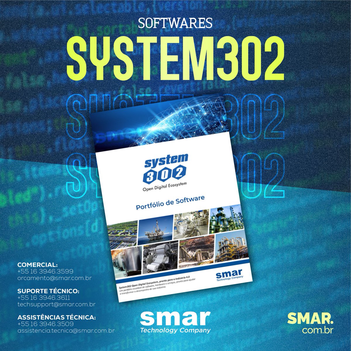 Como resultado de mais de quatro décadas de experiência no desenvolvimento e fornecimento de soluções industriais de instrumentação e automação em todos os Continentes.

Acesse System302: smar.com/pdfs/catalogue…