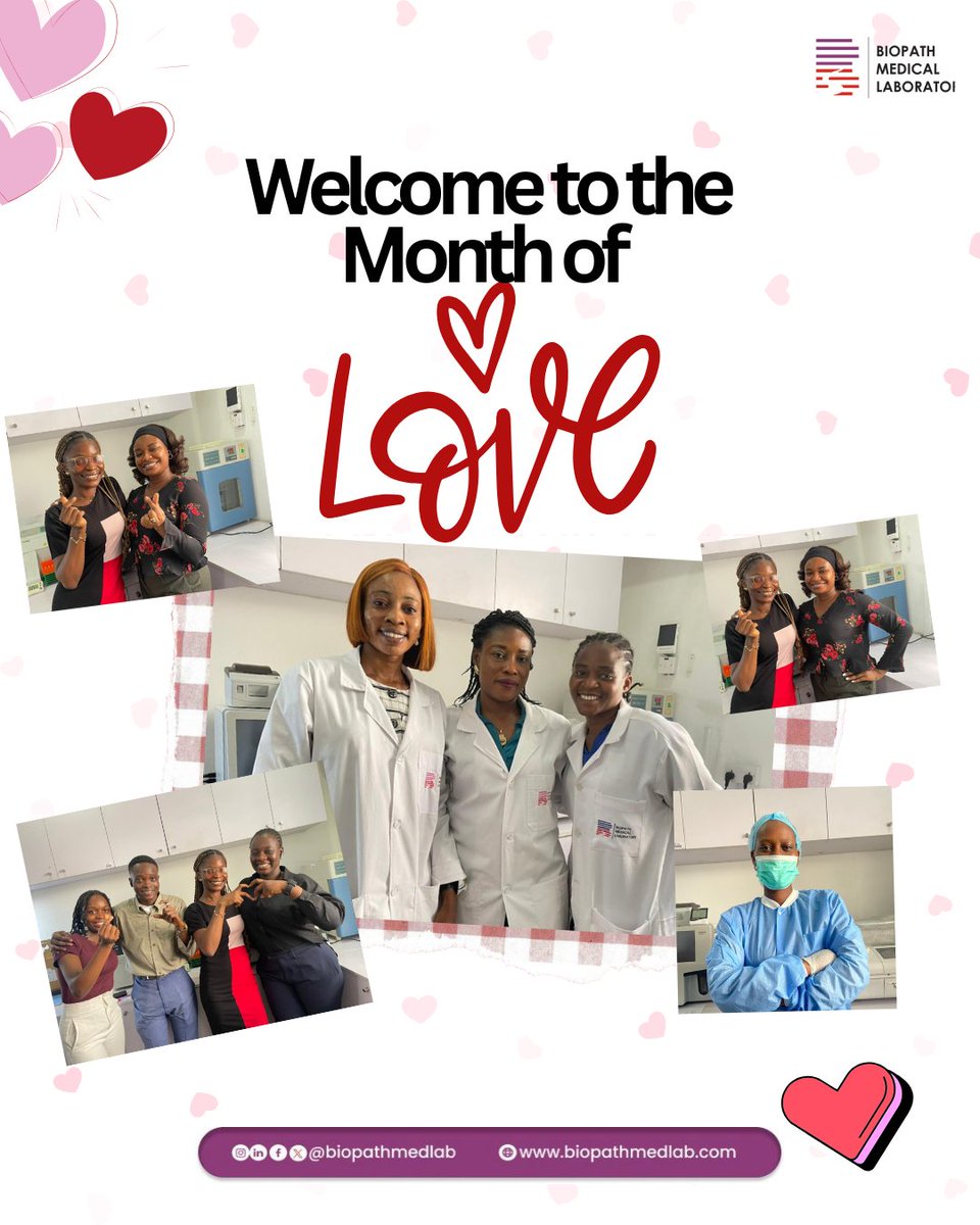 biopathmedlab's tweet photo. Love is in the air this February ❤️
Show love to yourself and others by prioritizing your health.
Biopath Medical Laboratory is here for you. 🧪🩸
#February #LoveAndHealth #BiopathMedicalLab https://t.co/otoX1fzSSp