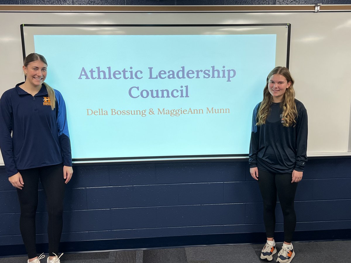 Thank you to senior Della Bossung and junior Maggie Munn for speaking to over 60 freshman student athletes about Champions Club and Athletic Leadership Council! ⁦<a href="/CoachTDaugherty/">Travis Daugherty</a>⁩ ⁦<a href="/HHSPrincipal10/">Harrison High School Principal</a>⁩