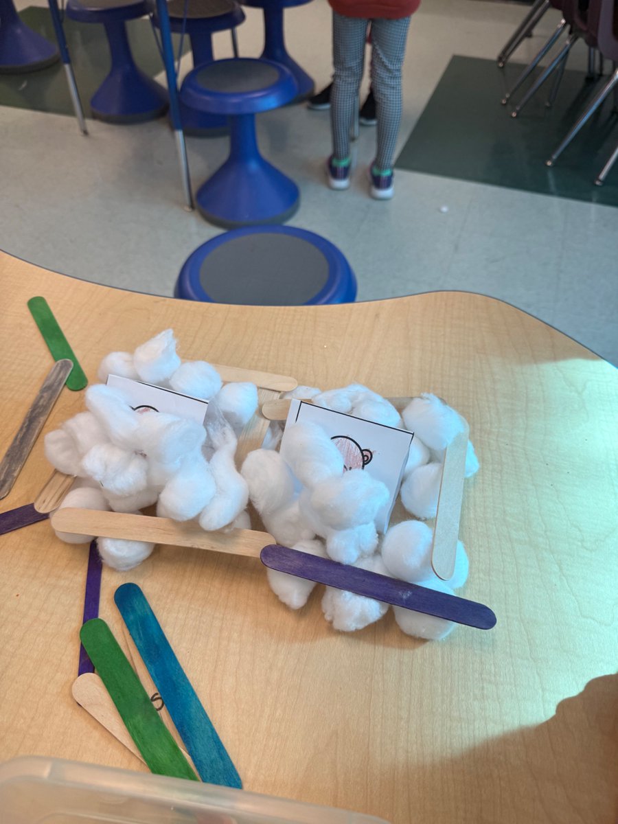 HoldenTheTech's tweet photo. Tiny engineers, big ideas! 🧠✨ Our 1st graders built groundhog burrows in STEAM using popsicle sticks &amp; cotton balls 🐾❄️ https://t.co/4rfK5rYNvs