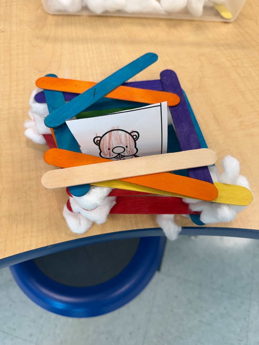 HoldenTheTech's tweet photo. Tiny engineers, big ideas! 🧠✨ Our 1st graders built groundhog burrows in STEAM using popsicle sticks &amp; cotton balls 🐾❄️ https://t.co/4rfK5rYNvs