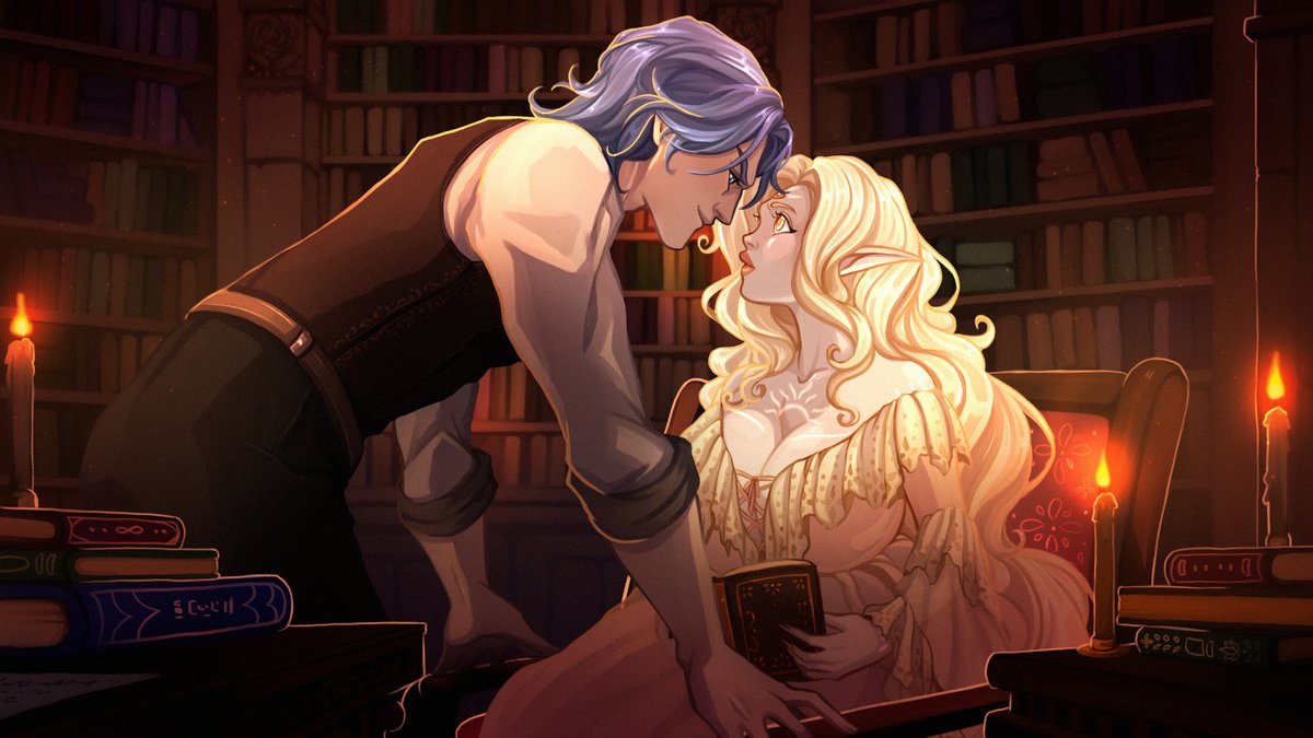 enchanting characters and their dynamic i had a lot of fun drawing ♡♡♡