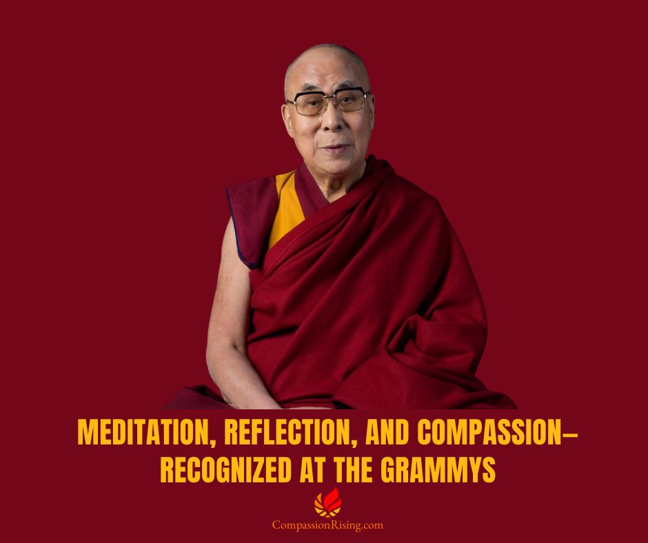 compassionrises's tweet photo. The Dalai Lama honored with Best Audio Book, Narration &amp; Storytelling Recording at the Grammys for Meditations: The Reflections of His Holiness the Dalai Lama.
“...I accept this recognition with humility, as a reminder of our shared responsibility for peace, compassion..." https://t.co/lD8w2sz8Kv