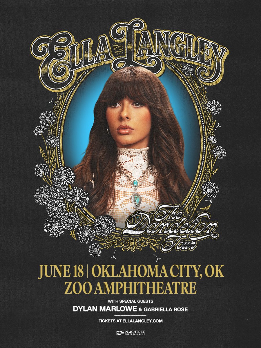 💥JUST ANNOUNCED💥
<a href="/ellalangleymsic/">Ella Langley</a> is bringing The Dandelion Tour to The Zoo Amphitheatre this summer on Thursday, June 18! 🌼
With special guests Dylan Marlowe and Gabriella Rose.

🎟️ Tickets on sale Friday at 10AM. 🎟️